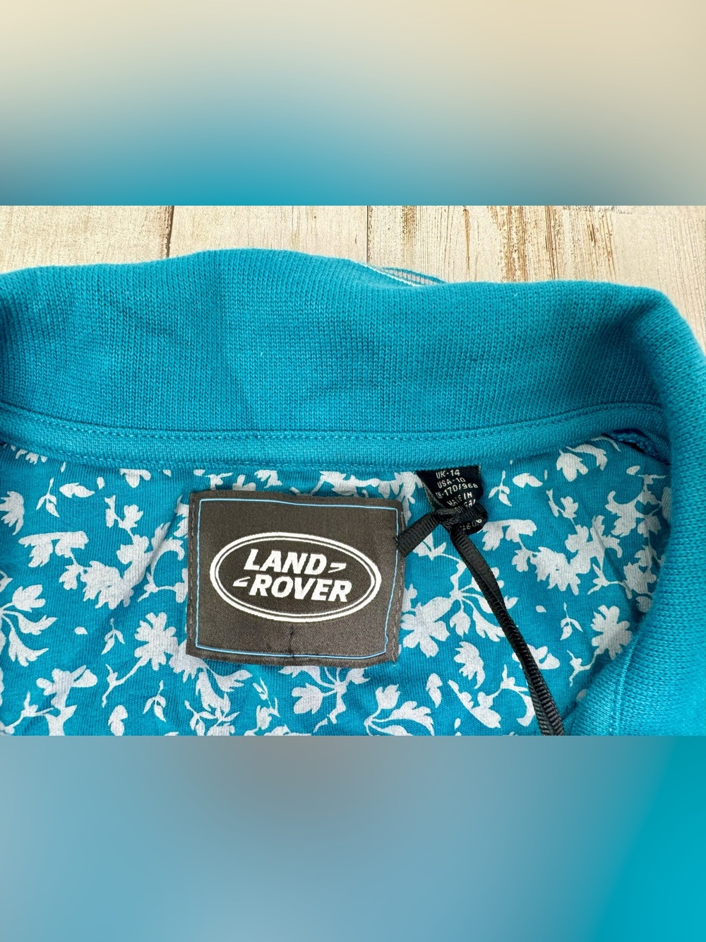 Land Rover Polo Shirt Mens 10 Small Blue Logo Collared Preppy - Picture 4 of 9